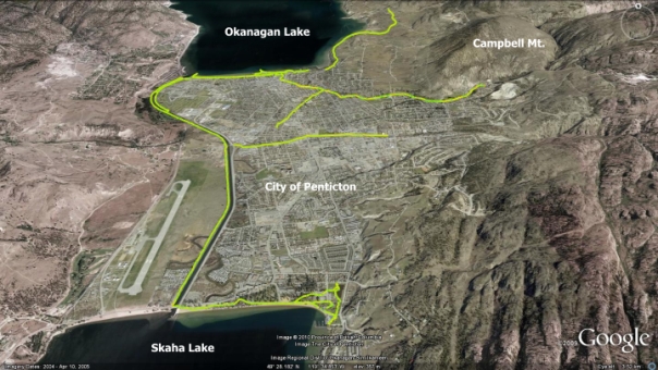 City of Penticton – Surfaced Trails (Click to enlarge)